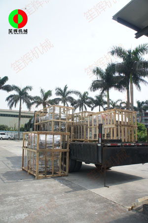 山東客戶朱先生訂制的一套渦流洗菜機(jī)組完工交貨!