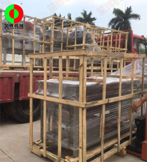 河南客戶訂購的大批蔬果清洗處理生產線順利出貨交付客戶!