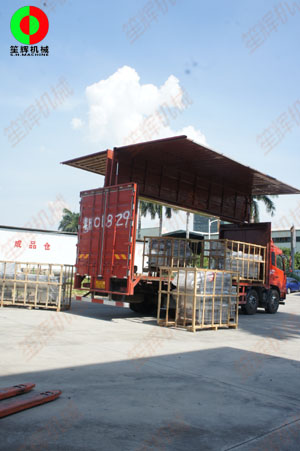 客戶訂購的大批蔬果清洗處理生產(chǎn)線順利出貨交付客戶!