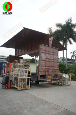 湖南經(jīng)銷定制的多套渦流洗菜機等設備專車發(fā)貨交付!